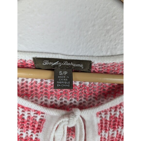 Tommy Bahama Women's S Shift Tunic Top Pink Linen Blend Casual Linen Stripe 196 - Picture 3 of 8